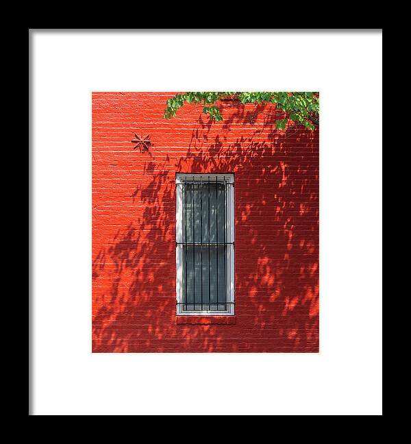 Architecture Framed Print featuring the photograph Red Shadow by Liz Albro