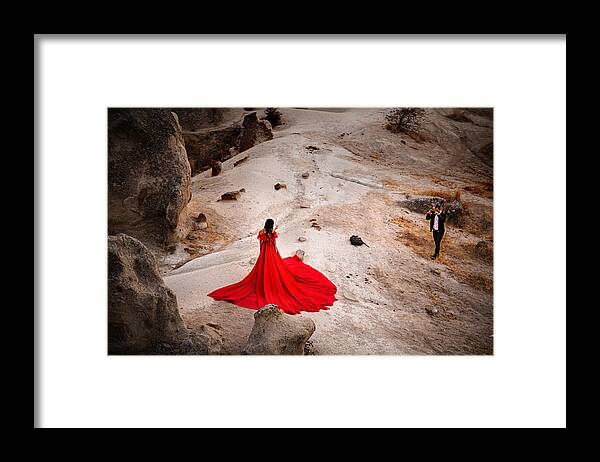 Red Skirt Framed Print featuring the photograph Red Skirt by Jie Jin