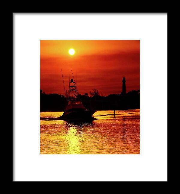 Jupiter Framed Print featuring the photograph Red Sky by Steve DaPonte