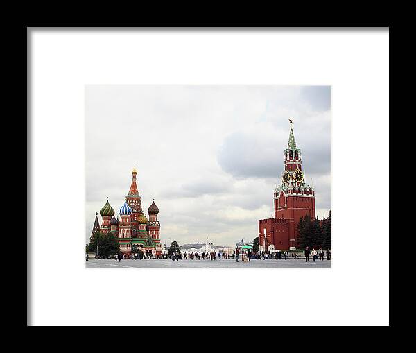 People Framed Print featuring the photograph Red Square In Autumn by Cay-uwe