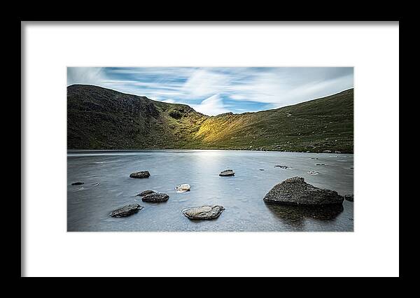Clouds Framed Print featuring the photograph Red Tarn - Lake District, England - Landscape photography by Giuseppe Milo