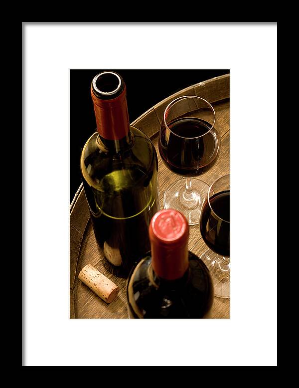 Alcohol Framed Print featuring the photograph Red Wine by Markswallow