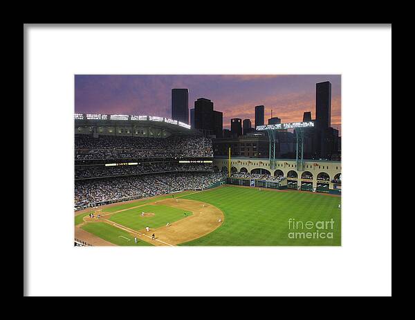 Minute Maid Park Framed Print featuring the photograph Reds V Astros X by Ronald Martinez