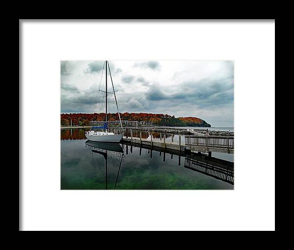 End Of The Summer Framed Print featuring the photograph Reflecting on the End of the Season by David T Wilkinson