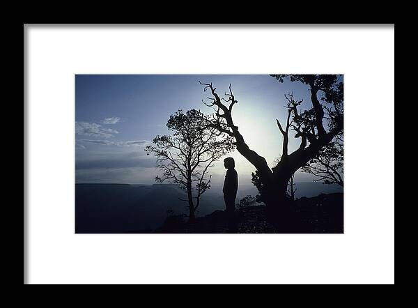 Man Framed Print featuring the photograph Reflective Thought by Jerry Berry