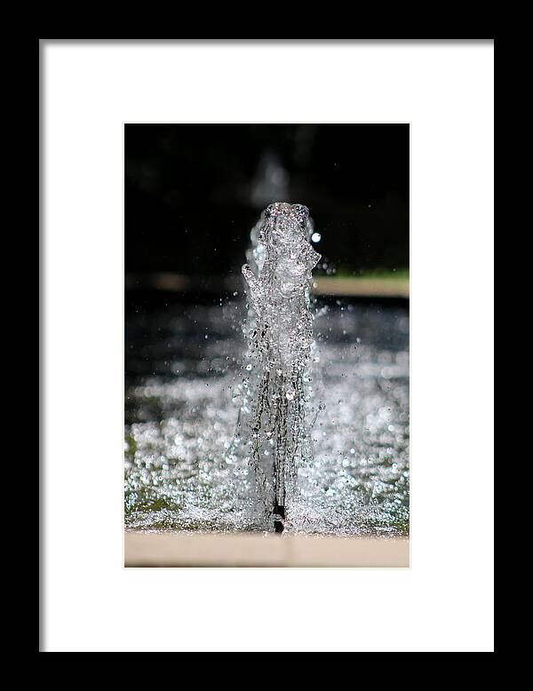 Garden Waters Framed Print featuring the photograph Refreshing - Water in Motion by Colleen Cornelius