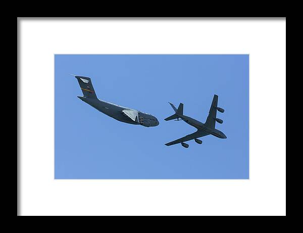 Refueling Framed Print featuring the photograph Refueling Complete by John Daly