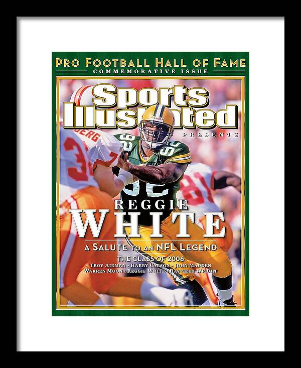 Tampa Framed Print featuring the photograph Reggie White, 2006 Pro Football Hall Of Fame Class Sports Illustrated Cover by Sports Illustrated