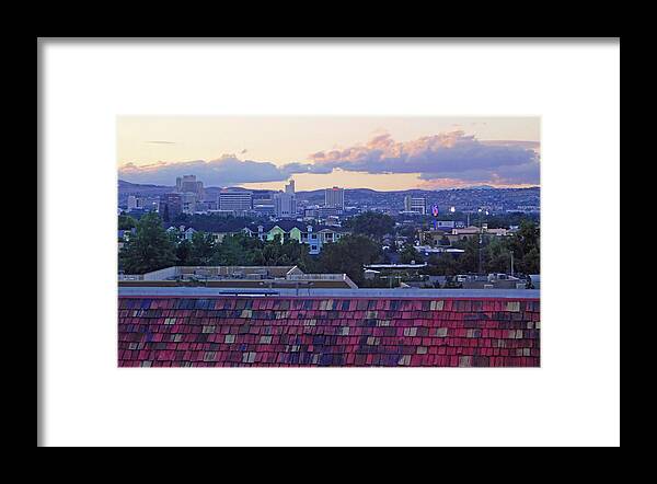 Sunset Framed Print featuring the photograph Reno Sunset from Peppermill Resort by Emmy Marie Vickers