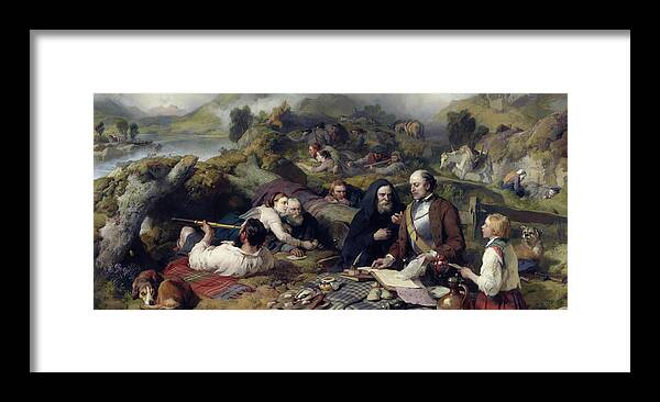 Edwin Landseer Framed Print featuring the painting Rent-day in the Wilderness, 1868 by Edwin Landseer