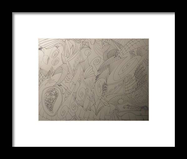 Wall Art Framed Print featuring the drawing Repair Relations by Callie E Austin