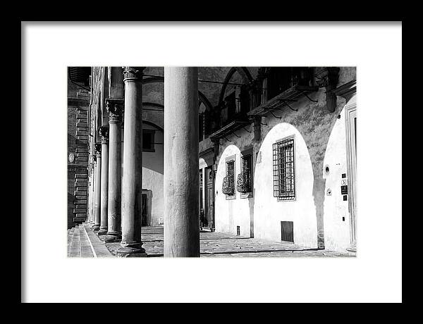 Light And Shadow Framed Print featuring the photograph Residence of the Academy Gallery in Florence by John Rizzuto