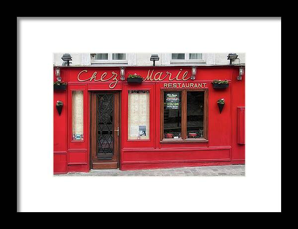 Restaurant Chez Marie Framed Print featuring the photograph Restaurant Chez Marie by Cora Niele