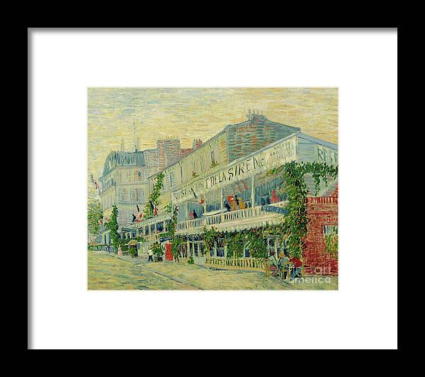 Restaurant Framed Print featuring the painting Restaurant De La Sirene At Asnieres, 1887 By Vincent Van Gogh by Vincent Van Gogh