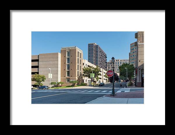 Landscape Framed Print featuring the photograph Reston Town Center by Charles Kraus
