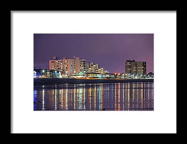 Revere Framed Print featuring the photograph Revere Beach Reflection Ocean Ave by Toby McGuire