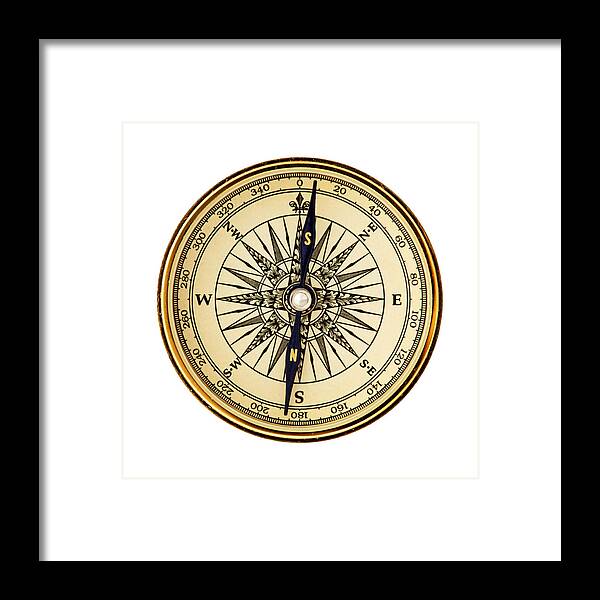 East Framed Print featuring the photograph Reverse Pole Compass by Slobo