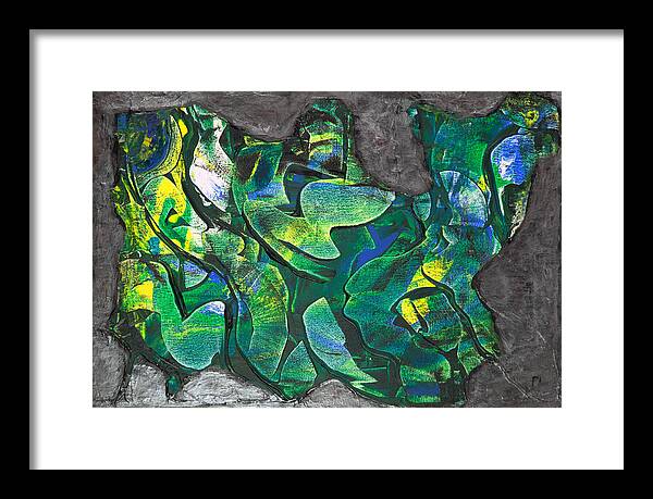 Rho 16 Framed Print featuring the painting Rho #16 Abstract by Sensory Art House