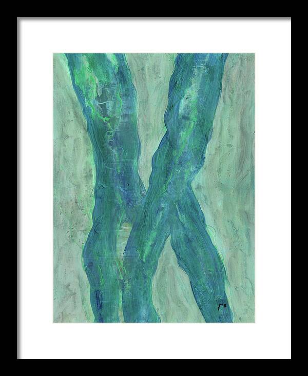 Rho 20 Framed Print featuring the painting Rho #20 Abstract Wall Art by Sensory Art House