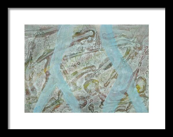 Rho 22 Framed Print featuring the painting Rho #22 Abstract Wall Art by Sensory Art House