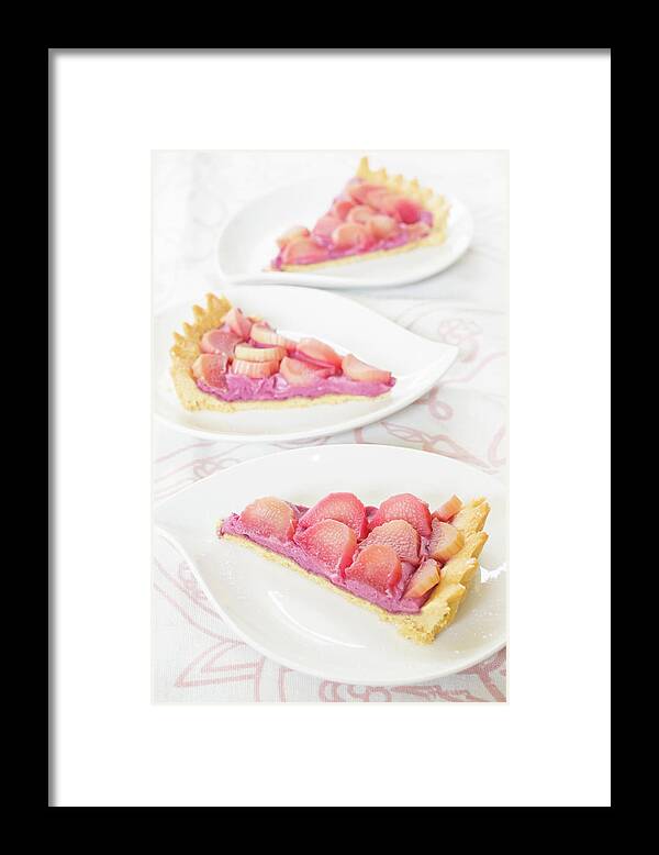 Serving Dish Framed Print featuring the photograph Rhubarb Tart by Katya Lyukum
