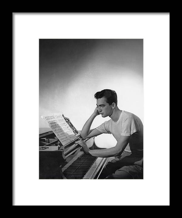 Piano Framed Print featuring the photograph Richard Bonynge by Denis De Marney