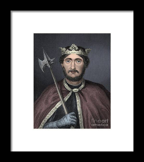 Richard The Lionheart Framed Print featuring the drawing Richard I by Unknown
