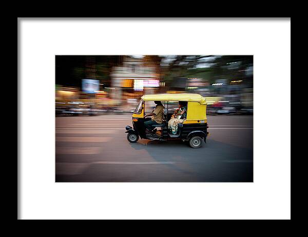 People Framed Print featuring the photograph Rickshaw by Javi Julio Photography