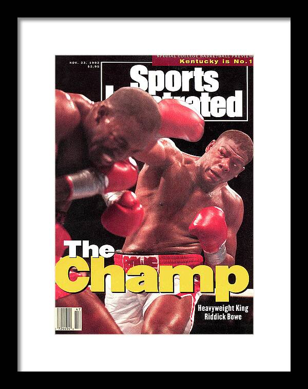 Heavyweight Framed Print featuring the photograph Riddick Bowe, 1992 Wbcwbaibf Heavyweight Title Sports Illustrated Cover by Sports Illustrated