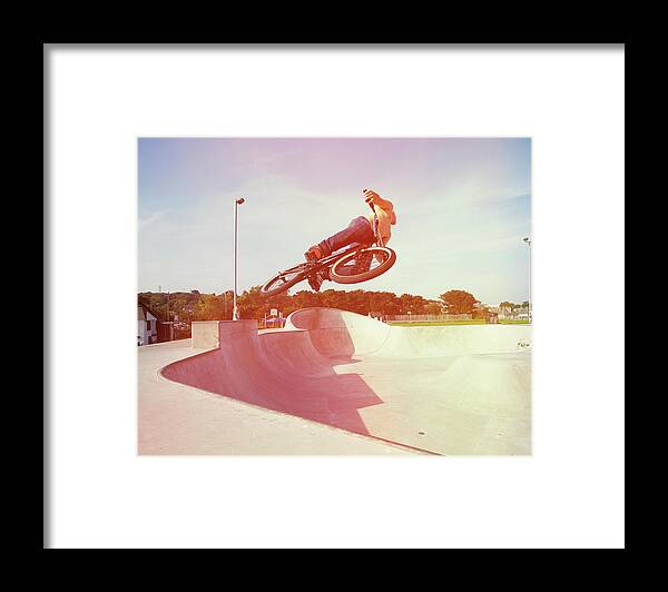 Shadow Framed Print featuring the photograph Rider 3c by Mark Leary