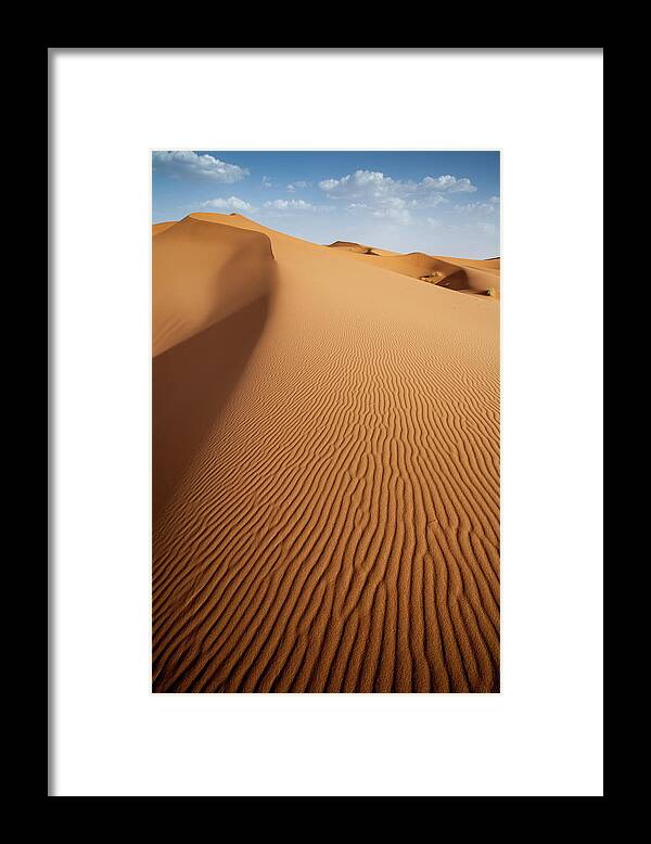 Tranquility Framed Print featuring the photograph Ridges On A Vertical Sand Dune by © Santiago Urquijo