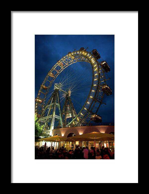 People Framed Print featuring the photograph Riesenrad Giant Ferris Wheel At Prater by Lonely Planet