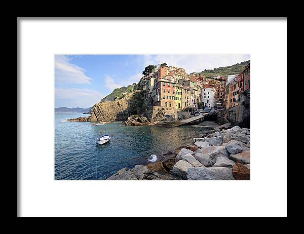 Outdoors Framed Print featuring the photograph Riomaggiore, Cinque Terre, Liguria by Matteo Colombo