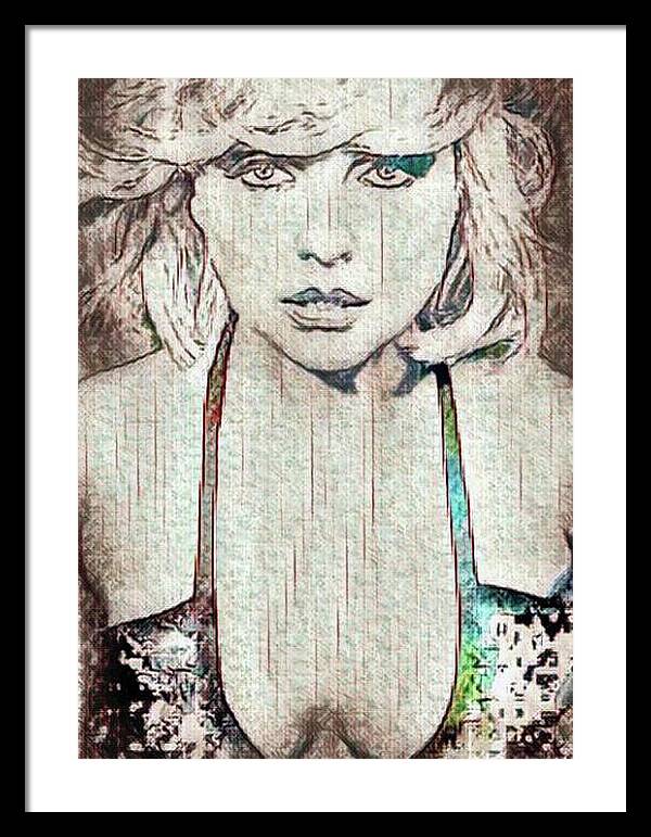 Blondie Framed Print featuring the digital art Rip her to shreds by Jayime Jean