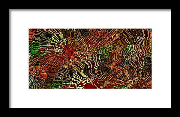 Red Framed Print featuring the digital art Rising Sun by David Manlove
