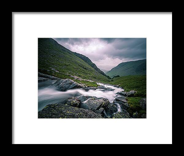 Borrowdale Framed Print featuring the photograph River Derwent - Lake District, UK - Landscape photography by Giuseppe Milo