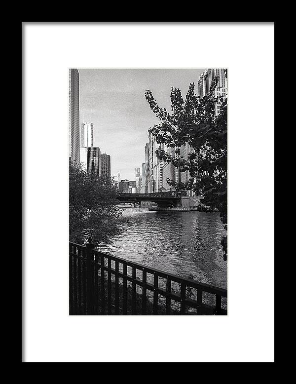 Chicago Framed Print featuring the photograph River Fence by Laura Hedien