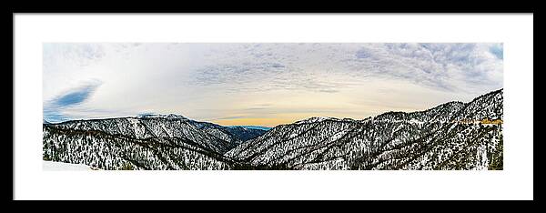 Big Bear Lake Framed Print featuring the photograph Road down the Mountain by Local Snaps Photography