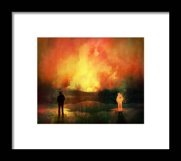 Surreal Framed Print featuring the digital art Roads by Mario Sanchez Nevado