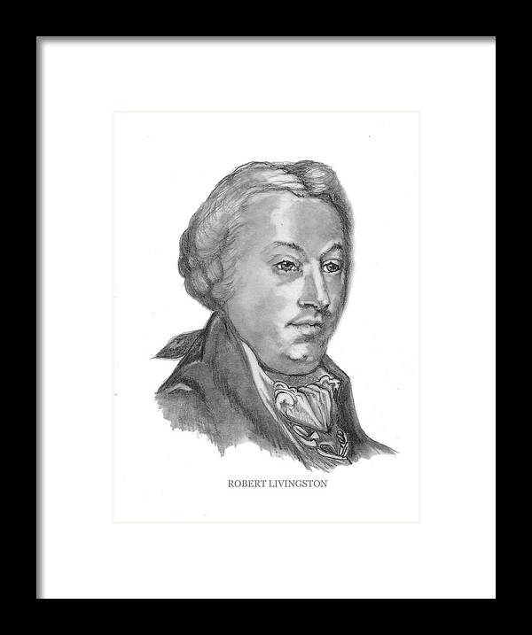 Robert Livingston Framed Print featuring the drawing Robert Livingston by Joan Garcia