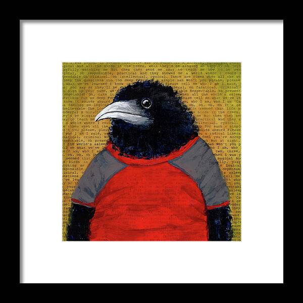 Kid Framed Print featuring the painting Robin by Cindy Johnston