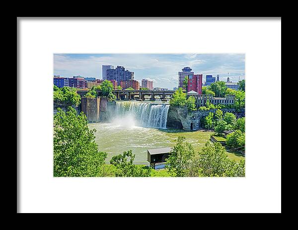 Rochester Framed Print featuring the photograph Rochester NY High Falls Waterfall by Toby McGuire