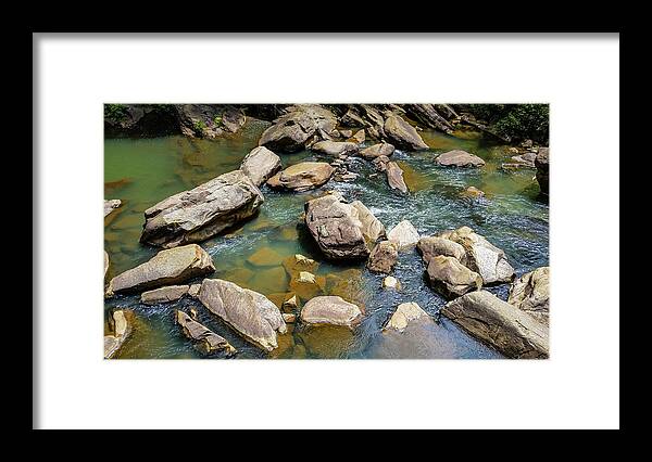 Nature Framed Print featuring the photograph Rock Slide by Joe Leone