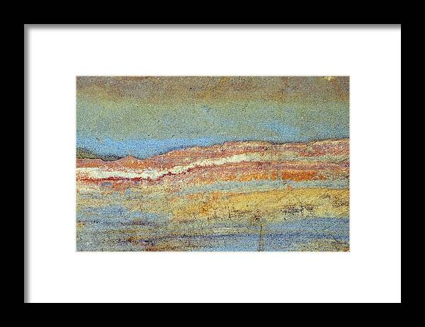 Duane Mccullough Framed Print featuring the photograph Rock Stain Abstract 3 by Duane McCullough