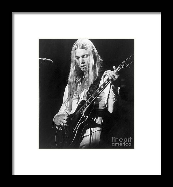 Rock Music Framed Print featuring the photograph Rock Star Gregg Allman by Bettmann