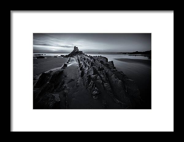 Clouds Framed Print featuring the photograph Rock tails by Dominique Dubied