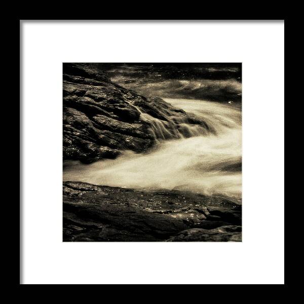 Water Framed Print featuring the photograph Rocks and Wave Maine by David Smith