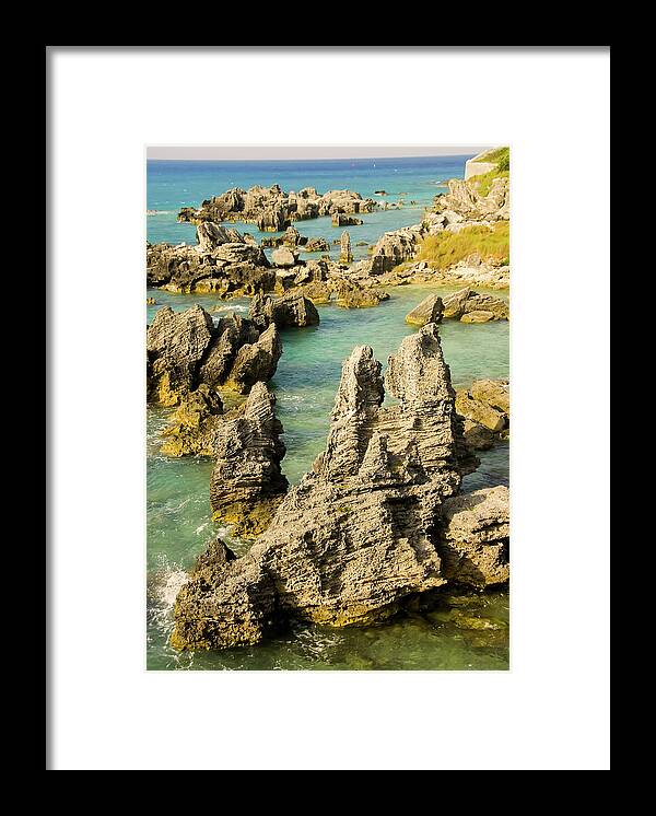 Tobacco Bay Framed Print featuring the photograph Rocky Coast St. Georges Bermuda by M Timothy O'keefe
