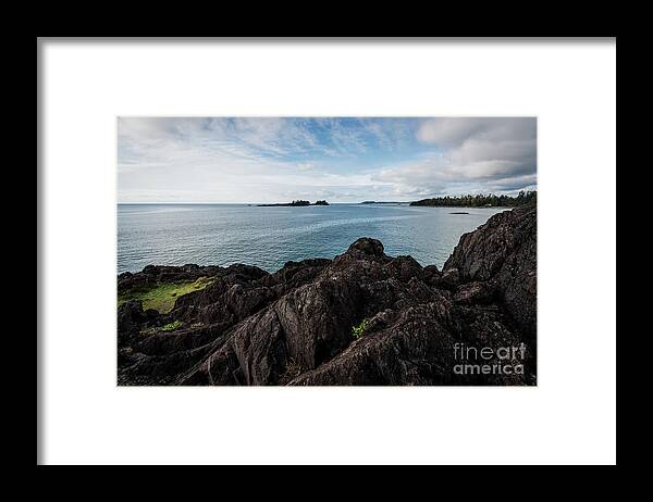 British Columbia Framed Print featuring the photograph Rocky Coastline by Carrie Cole