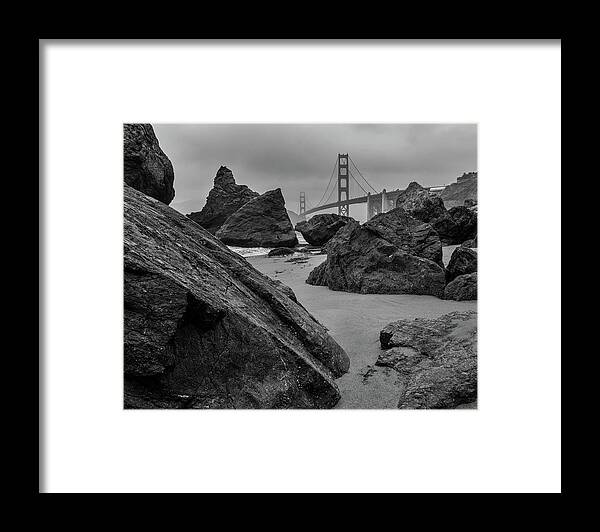 S.f. Framed Print featuring the photograph Rocky Marshall's Beach by Mike Long